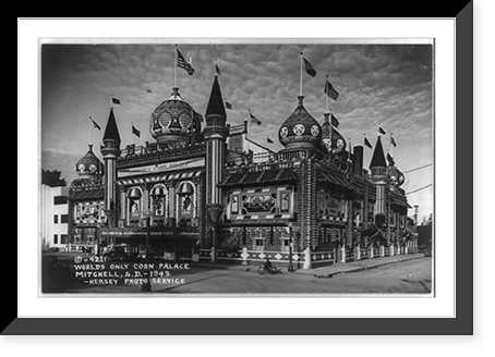 Historic Framed Print, [The Corn Palace, built from 3500 bushels of ear corn, Mitchell, South Dakota] - 3,  17-7/8" x 21-7/8"