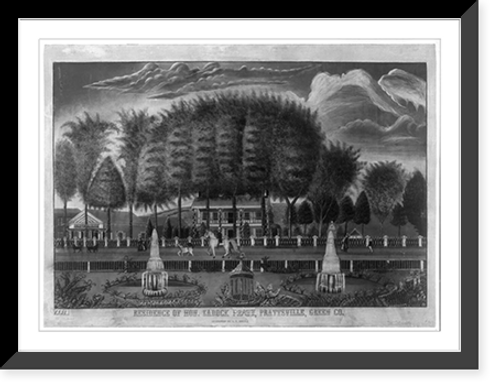 Historic Framed Print, Residence of Hon. Zadock [Pratt], Prattsville, Green Co..executed by E.V. Degra[...],  17-7/8" x 21-7/8"