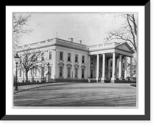 Historic Framed Print, White House. Exterior [Northeast],  17-7/8" x 21-7/8"