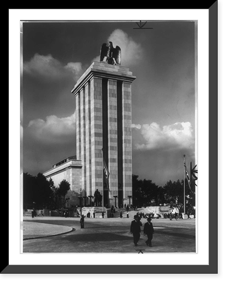 The German Building at the Paris Exposition, 1937; designed by Albert Speer, Antique Print
