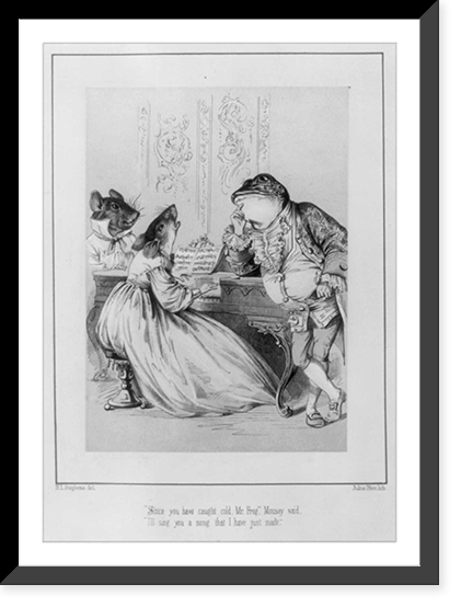 Since you have caught cold Mr. Frog" Mousie said. "I'll sing you a song that I have just made"", Antique Print