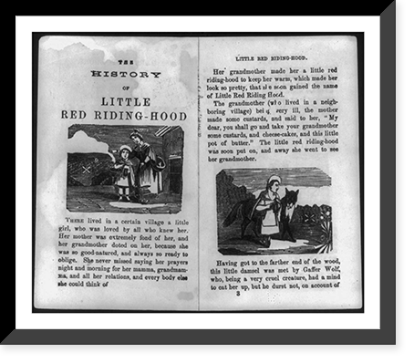 Historic Framed Print, The History of Little Red Riding-Hood,  17-7/8" x 21-7/8"