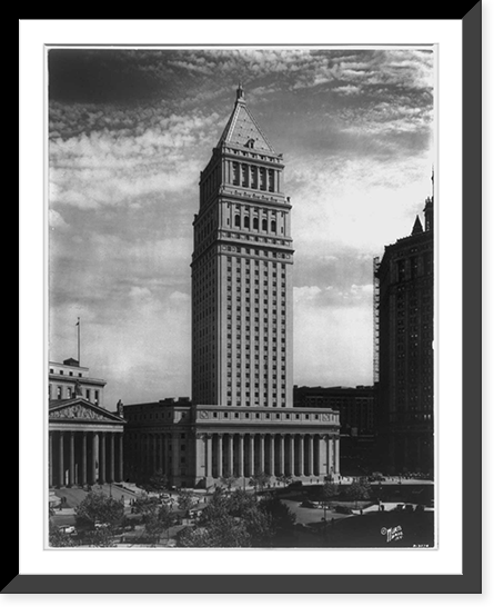 U.S. Federal Courts Bldg., Foley Square, New York City Classic, Antique Poster
