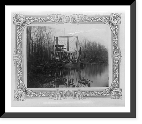 U.S. Army Corps of Engineers operation to remove obstacles from the Red River in Louisiana, 1873: Pl. A - U.S. Steamer AID at work, Raft 5, Historic Print