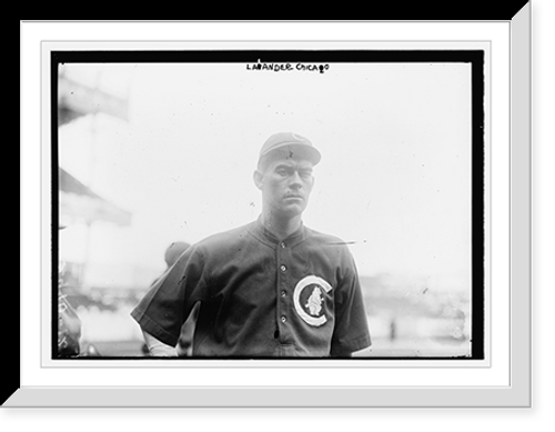 Historic Framed Print, Jimmy Lavender, Chicago NL, at Polo Grounds, NY (baseball),  17-7/8" x 21-7/8"