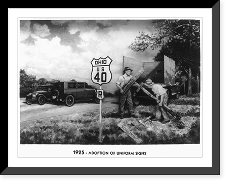 Progress of the Roads: 1925 - adoption of uniform signs, Historic Reproduction