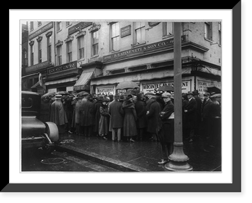 Historic Framed Print, Crowd at B.H. Stinemetz & Son Co., Washington, D.C., during a sale,  17-7/8" x 21-7/8"