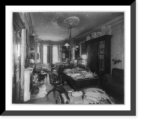 Historic Framed Print, Professor E.D. Cope's Study,  17-7/8" x 21-7/8"