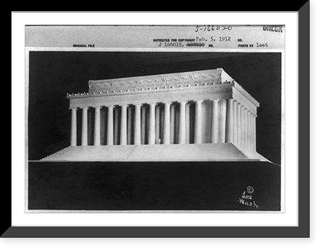 Vintage Photo Print - Lincoln Memorial - Washington. Plans, 1912