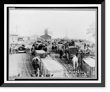 Offerle wheat market, Antique Wall Art