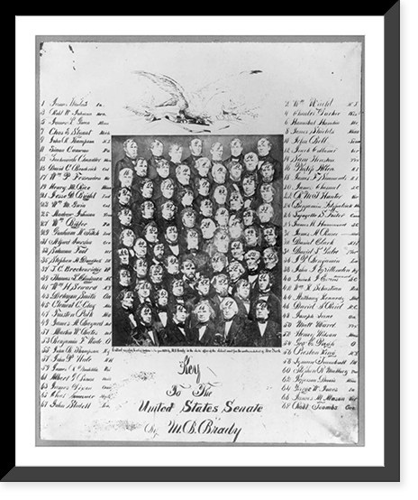 Key to the United States Senate by M.B. Brady Classic, Historic Print