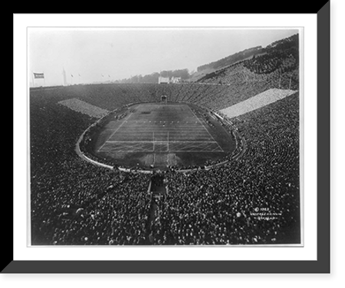Historic Framed Print, [Stadium at Berkeley, Calif.(?), during a football game between Stanford and California],  17-7/8" x 21-7/8"