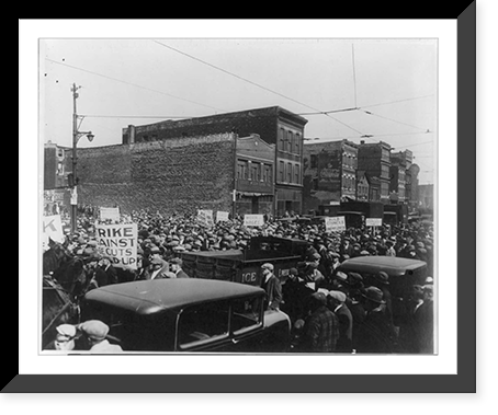 Chicago communists parading as part of the international communistic demonstration; Roosevelt Road and Jefferson St., March 6, 1930, Historic Reproduction