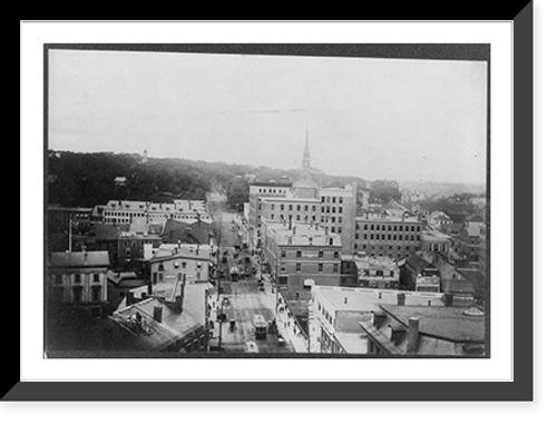 Historic Framed Print, Bird's-eye view of State St., Bangor, Maine,  17-7/8" x 21-7/8"