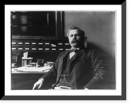 Historic Framed Print, [Jeter Connelly Pritchard, 1857-1921, half-length portrait, seated, facing left],  17-7/8" x 21-7/8"