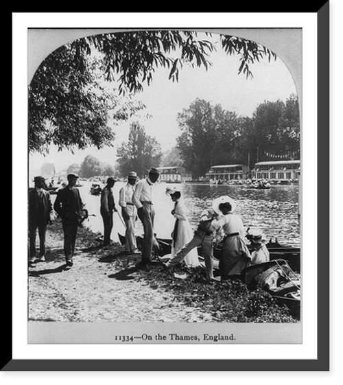 Historic Framed Print, On the Thames, England,  17-7/8" x 21-7/8"