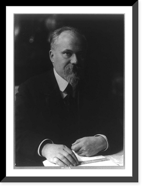Historic Framed Print, [Raymond Poincar&eacute;, 1860-1934, half-length portrait, seated at desk, facing right],  17-7/8" x 21-7/8"