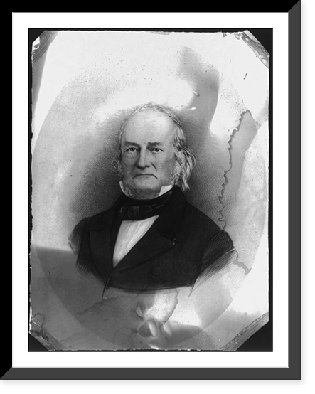Duff Green, 1791-1875, head-and-shoulders portrait, facing left, Vintage Print