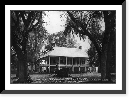 Louisiana. New Iberia. Octave J. Darby home, built in 1813, Antique Poster