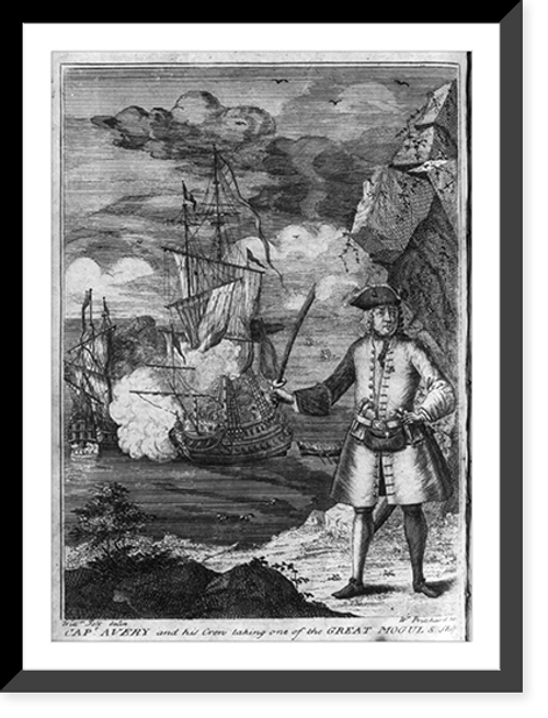 Historic Framed Print, Capt. Avery and his crew taking one of the Great Mogul's ships,  17-7/8" x 21-7/8"