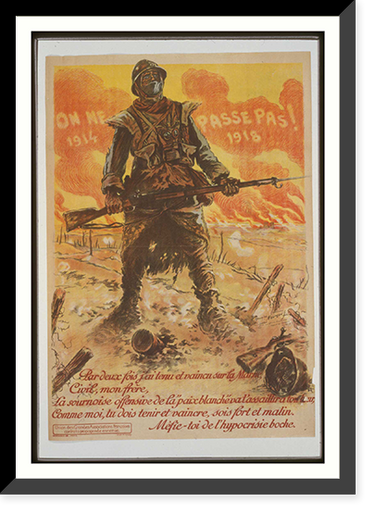 On ne passe pas. 1914. 1918. Par deux fois jai tenu et vaincu sur la Marne, Vintage Poster