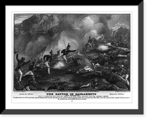 Historic Framed Print, The battle of Sacramento: fought February 28th 1847,  17-7/8" x 21-7/8"