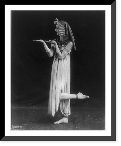 Historic Framed Print, [Lubowska, full-length portrait, standing, left profile, in Cleopatra costume],  17-7/8" x 21-7/8"
