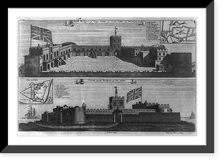 2 views of Cape Corse, or Coast Castle, by Mr. Smith, 1727"; East and Northwest views of Cape Coast Castle, Gold Coast, West Africa" Classic, Historic Reproduction