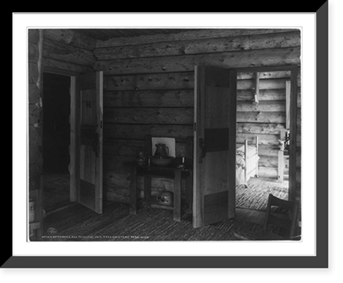 Historic Framed Print, Bedrooms, Old Faithful Inn, Yellowstone Park, Wyo.,  17-7/8" x 21-7/8"