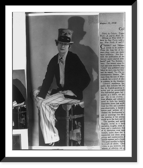 Historic Framed Print, [Janet Flanner as Uncle Sam, Paris, 1925],  17-7/8" x 21-7/8"