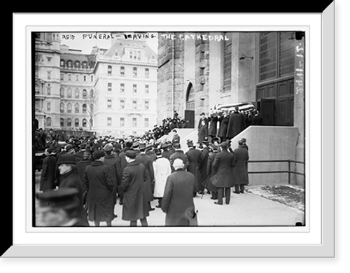 Historic Framed Print, Reid Funeral - leaving the Cathedral,  17-7/8" x 21-7/8"