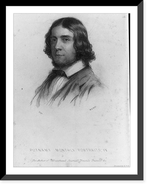 Historic Framed Print, [James Russell Lowell, 1819-1891, head and shoulders portrait, facing left],  17-7/8" x 21-7/8"