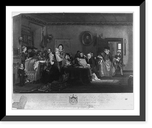 Historic Framed Print, The reading of a will...,  17-7/8" x 21-7/8"