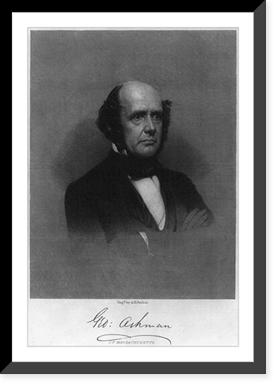 George Ashmun, 1804-1870, half length portrait, facing right, arms folded, Antique Wall Art