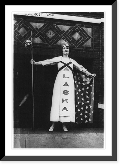 Suffragettes - U.S. - Margaret Vale (Mrs. George Howe), niece of Pres. Wilson in Suffrage parade, New York. Oct. 1915. Classic, Vintage Wall Art