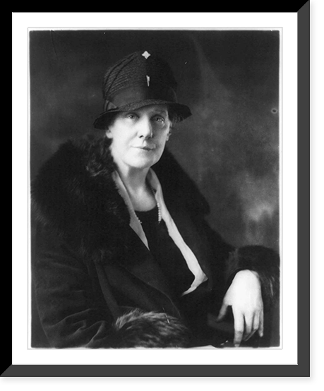 Anna M. Jarvis, 1864-1948, half length portrait, facing slightly right. Founder of Mother's Day, Antique Print