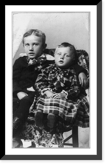 Portraits of children named after Pres. Benj. Harrison and V.P. Morton, 1889-1892: Benj. Harr. Huffman and Levysic Morton Huffman, Historic Print