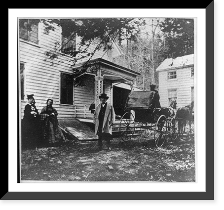 Side view of the house in the woods, Chappaqua, N.Y. Classic, Vintage Poster