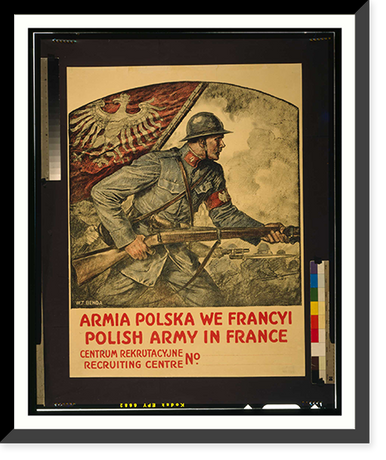 Polish Army in France. W. T. Benda, Vintage Wall Art