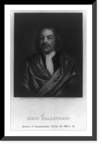 Simon Bradstreet 1603-1697, Vintage Print