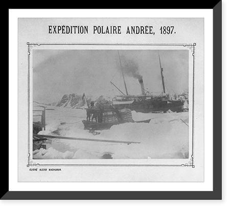 Exp&eacute;dition polaire Andr&eacute;e, 1897.clich&eacute; Alexis Machuron. - 2 Classic, Antique Print