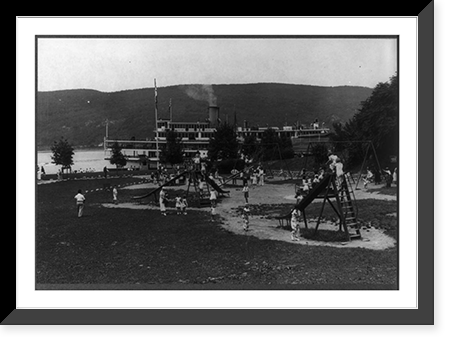 New York. Hudson River, Indian Point playground. Classic, Antique Poster