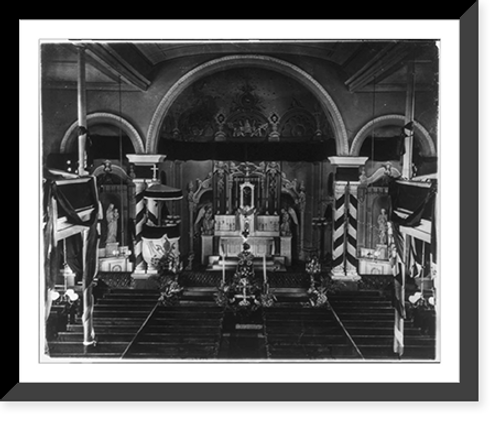 Historic Framed Print, Interior of Saint Matthews Church, Washington, D.C.,  17-7/8" x 21-7/8"