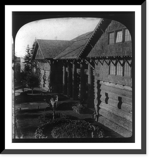 Historic Framed Print, Forestry Buiding, Portland Exposition, Oregon,  17-7/8" x 21-7/8"