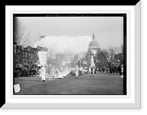 Historic Framed Print, Suffrage parade, Wash., D.C.,  17-7/8" x 21-7/8"