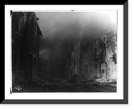 Smoking ruins of Thiaucourt, France, after the Germans were driven out by the Americans, Sept. 1918, Historic Print