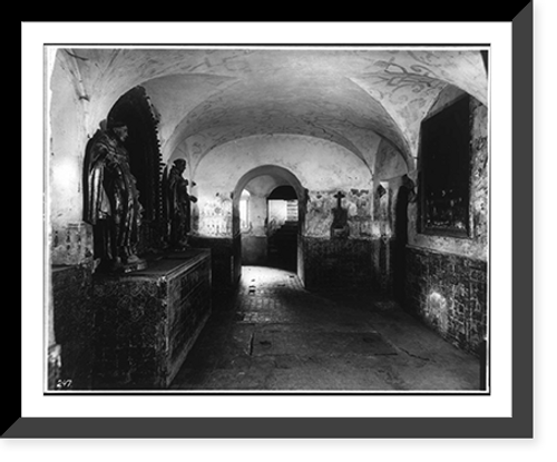 Historic Framed Print, [Interior of the crypt. Church of N.S. del Carmen. Alvaro Obregon, Mexico,  17-7/8" x 21-7/8"