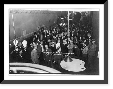 Scenes of open gambling in Reno, Nevada casinos: the last open gambling"; large crowd in casino", Historic Print