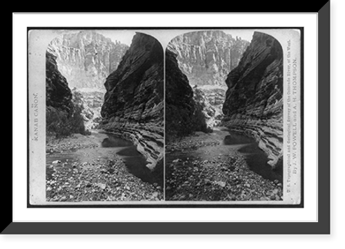 Historic Framed Print, View down the canon,  17-7/8" x 21-7/8"
