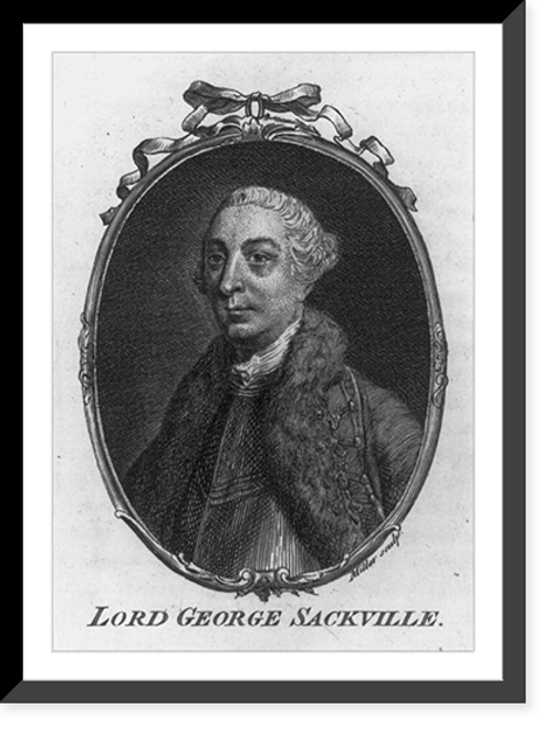 Historic Framed Print, First Viscount George Sackville Germain,  17-7/8" x 21-7/8"
